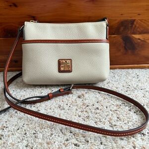 Dooney & Bourke Ivory and Brown Crossbody Bag